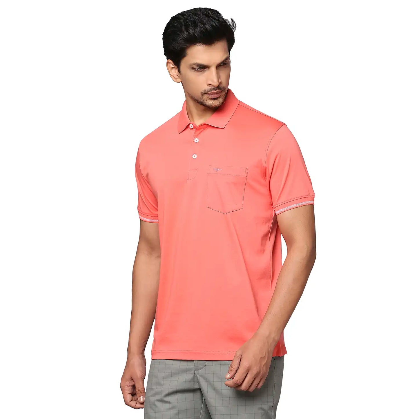 Men Slim Fit Dark Blue Polo