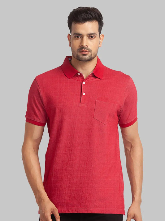 Men Slim Fit Yellow T-Shirt & Polo