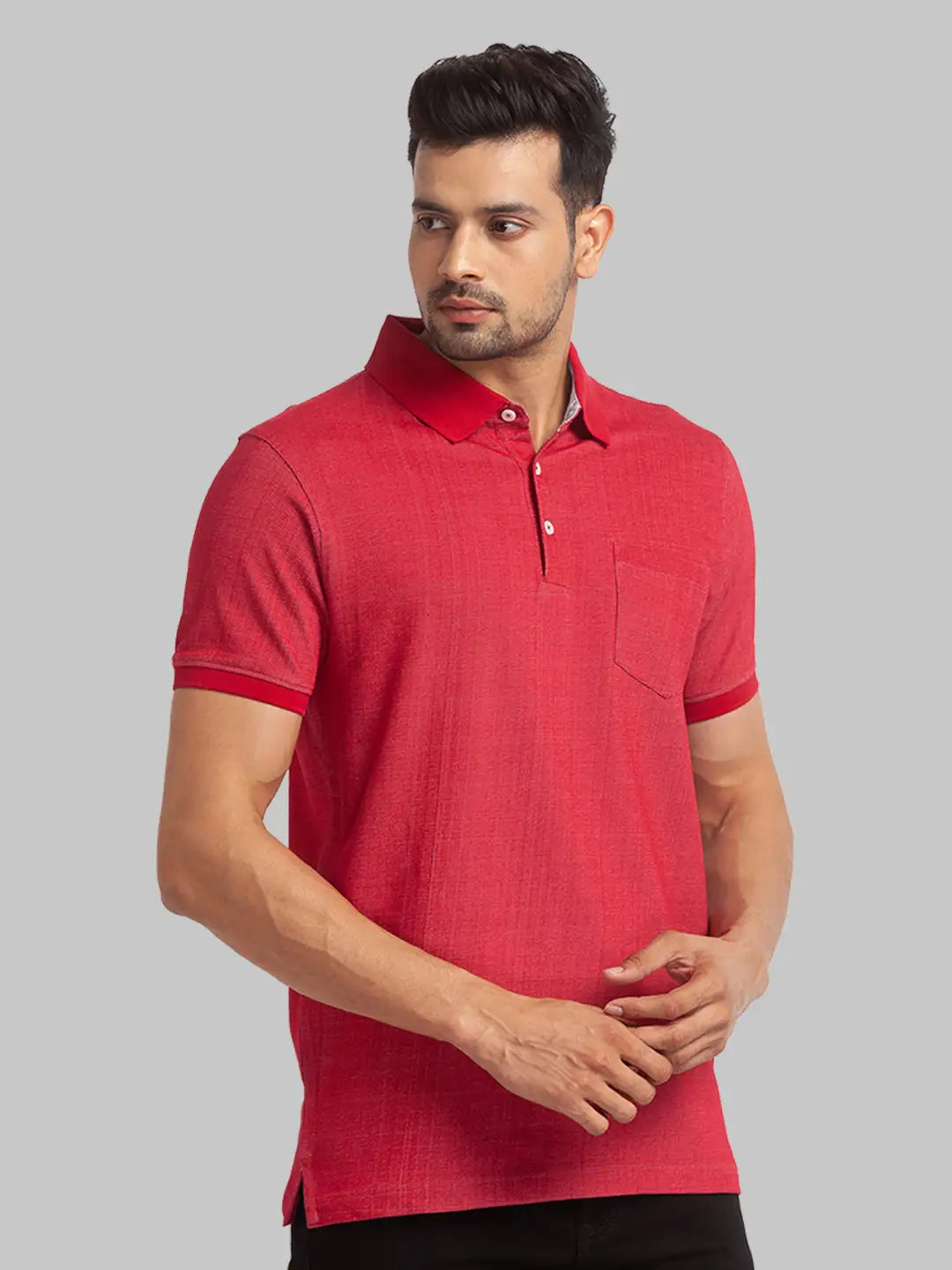 Men Slim Fit Yellow T-Shirt & Polo