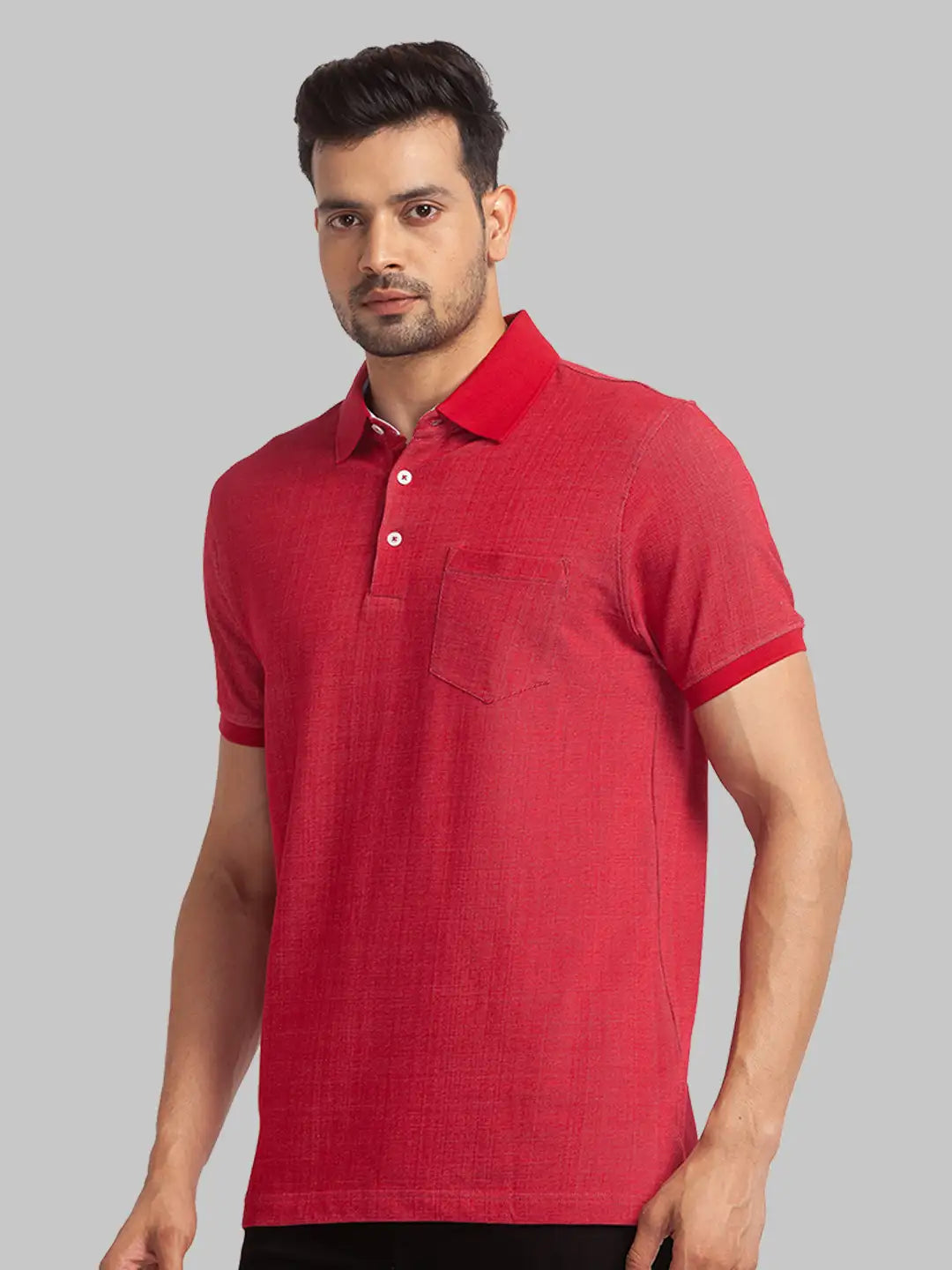Men Slim Fit Yellow T-Shirt & Polo