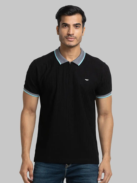 Men Slim Fit Pink T-Shirt & Polo