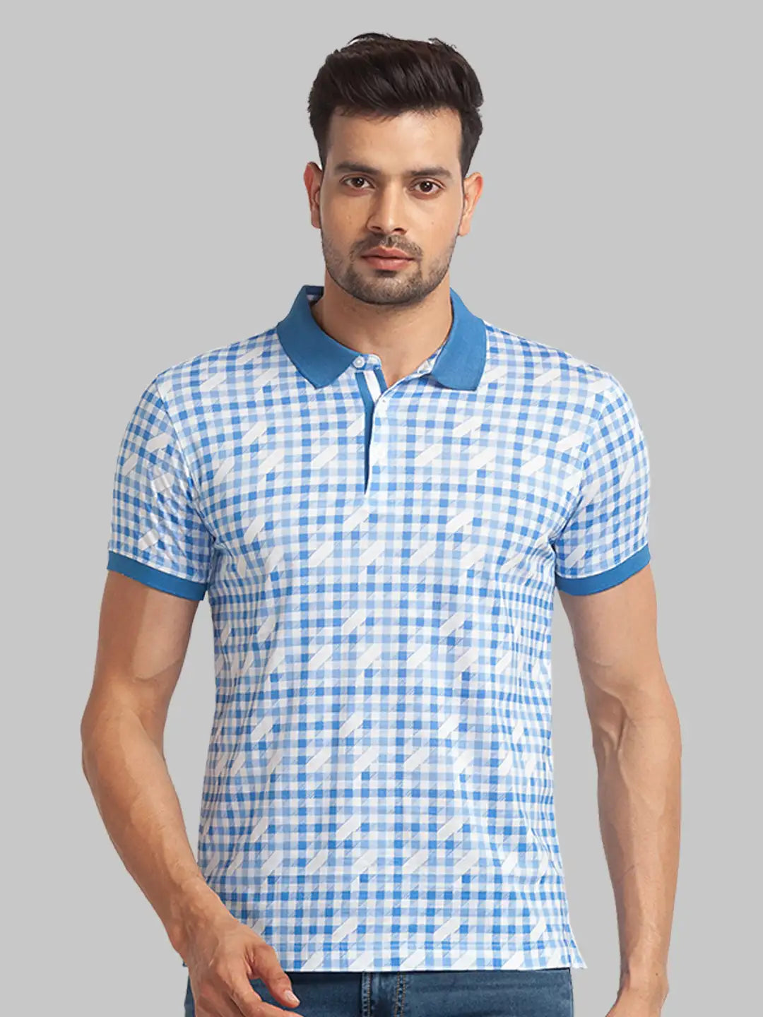 Men Slim Fit Pink T-Shirt & Polo