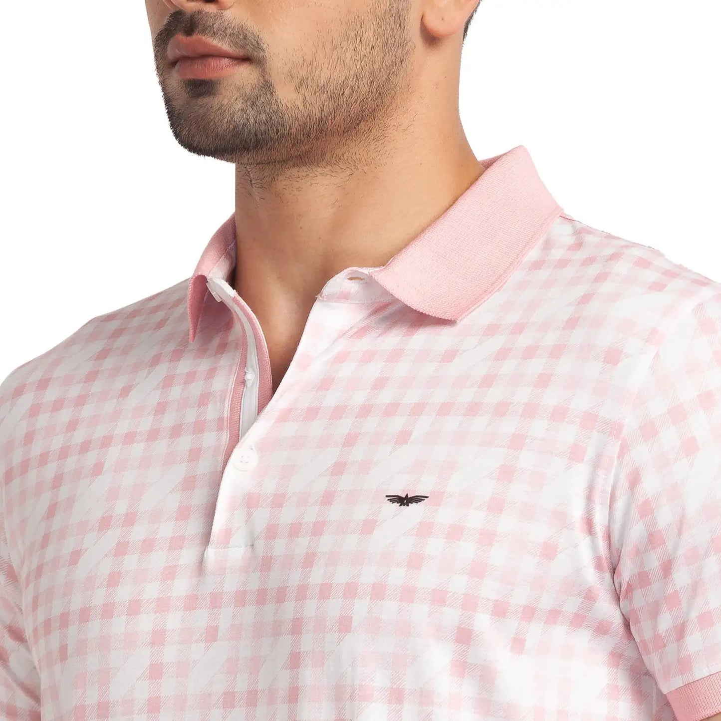 Men Slim Fit Light Blue T-Shirt & Polo