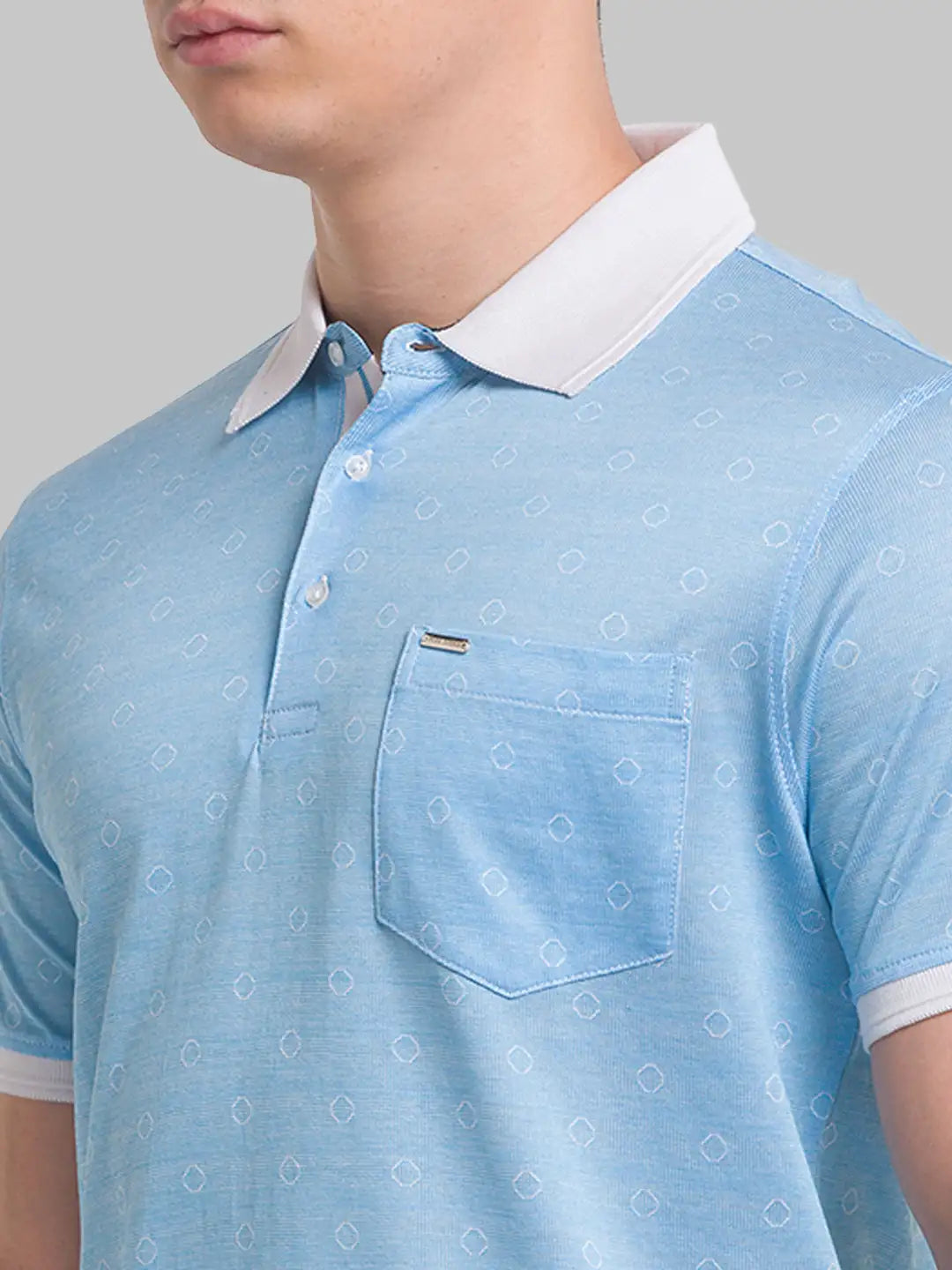 Men Slim Fit Green T-Shirt & Polo