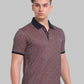 Men Slim Fit Violet T-Shirt & Polo
