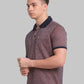 Men Slim Fit Violet T-Shirt & Polo