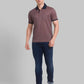Men Slim Fit Violet T-Shirt & Polo