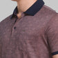 Men Slim Fit Violet T-Shirt & Polo