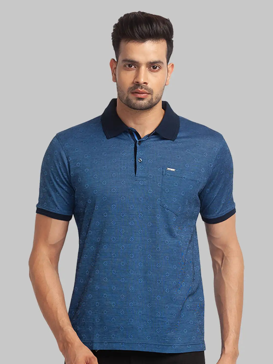 Men Slim Fit Light Red T-Shirt & Polo