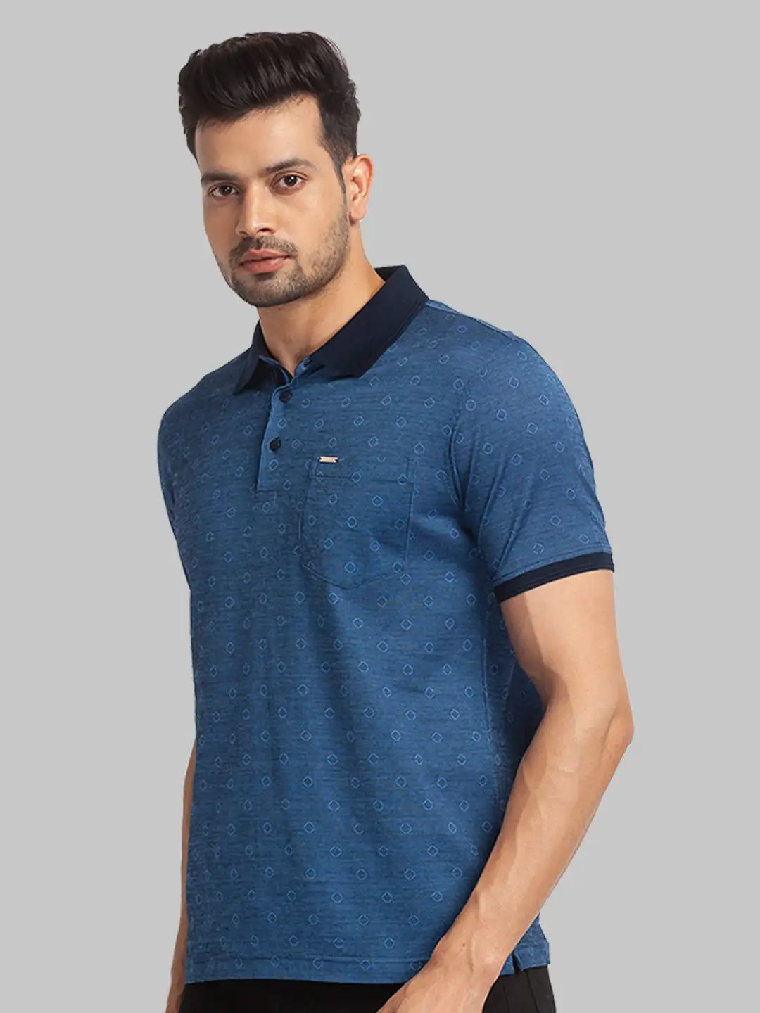 Men Slim Fit Light Red T-Shirt & Polo
