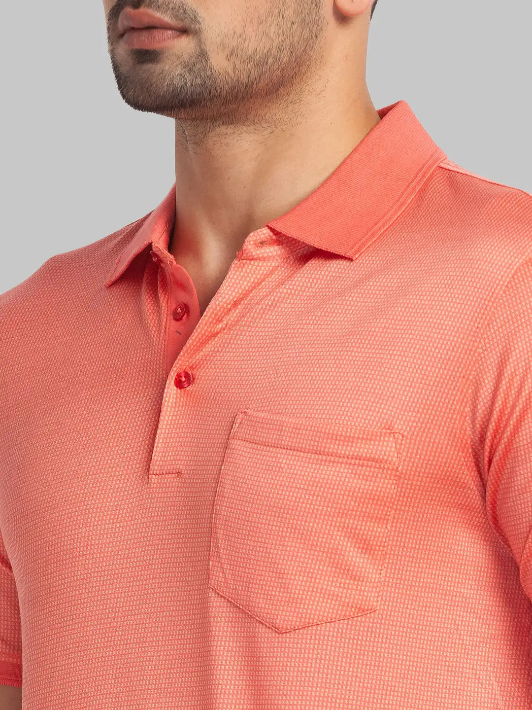Men Slim Fit Violet T-Shirt & Polo