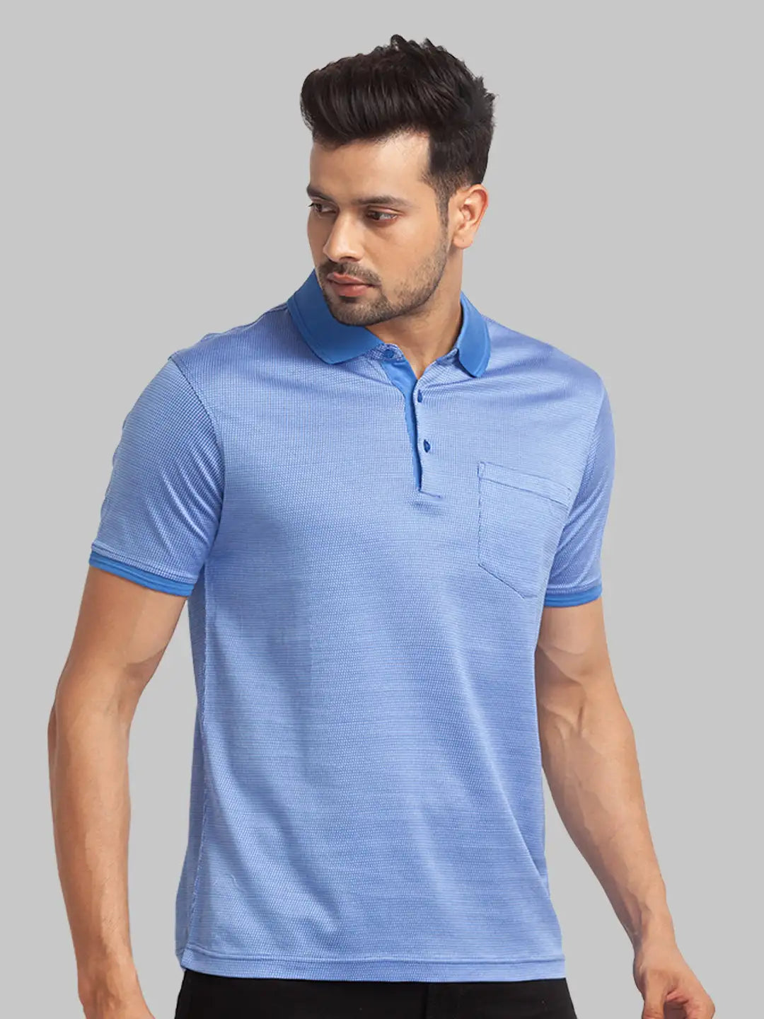 Men Slim Fit Fawn T-Shirt & Polo
