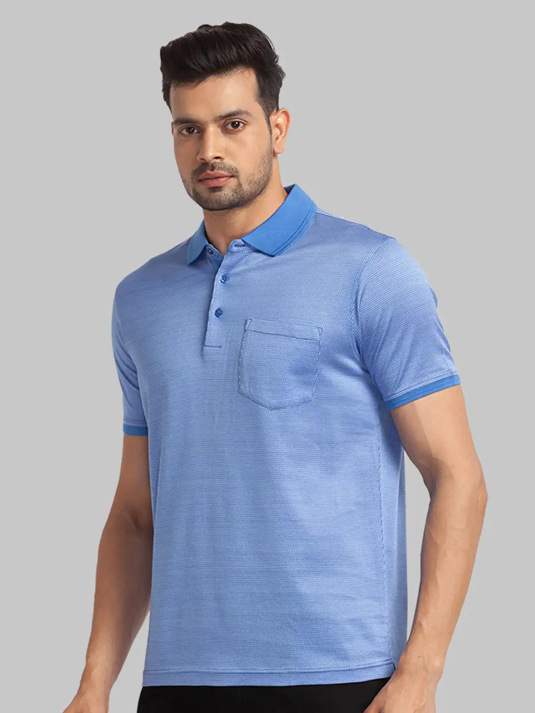 Men Slim Fit Fawn T-Shirt & Polo