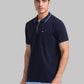 Men Slim Fit Blue T-Shirt