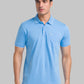 Park Avenue Men Blue Solid Slim Fit Cotton T-Shirt