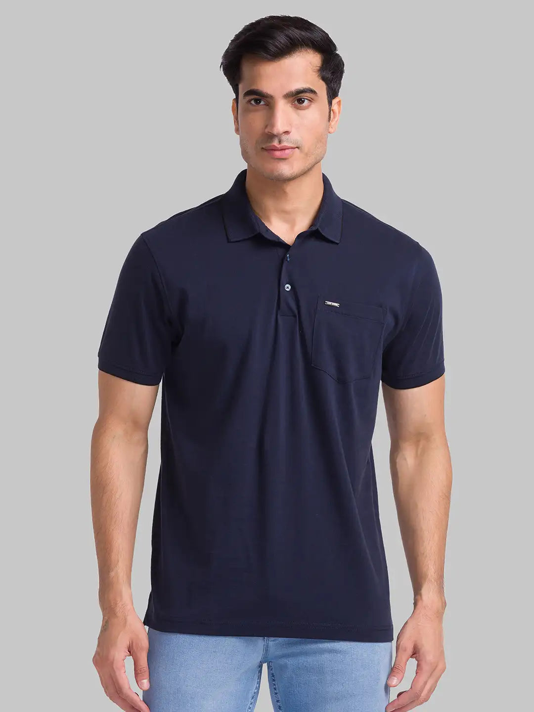 Park Avenue Men Violet Solid Slim Fit Cotton T-Shirt