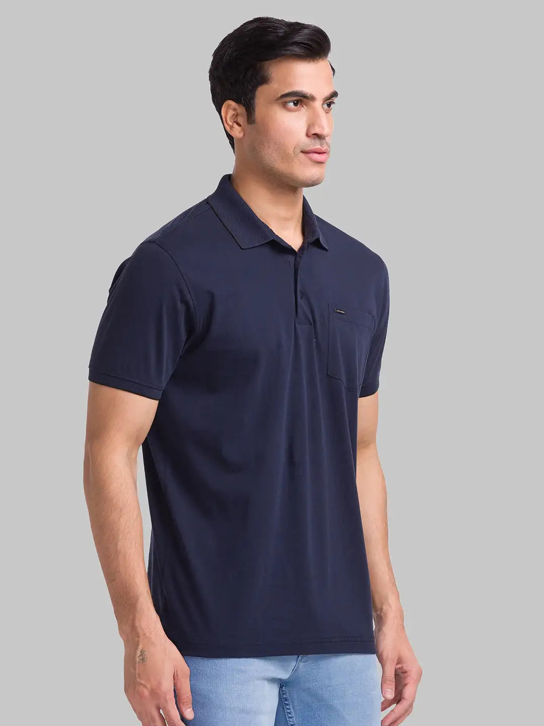 Park Avenue Men Violet Solid Slim Fit Cotton T-Shirt