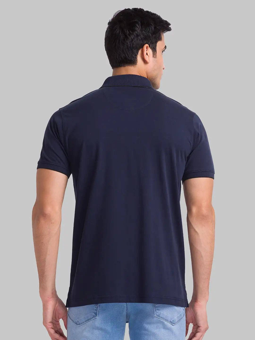 Park Avenue Men Violet Solid Slim Fit Cotton T-Shirt