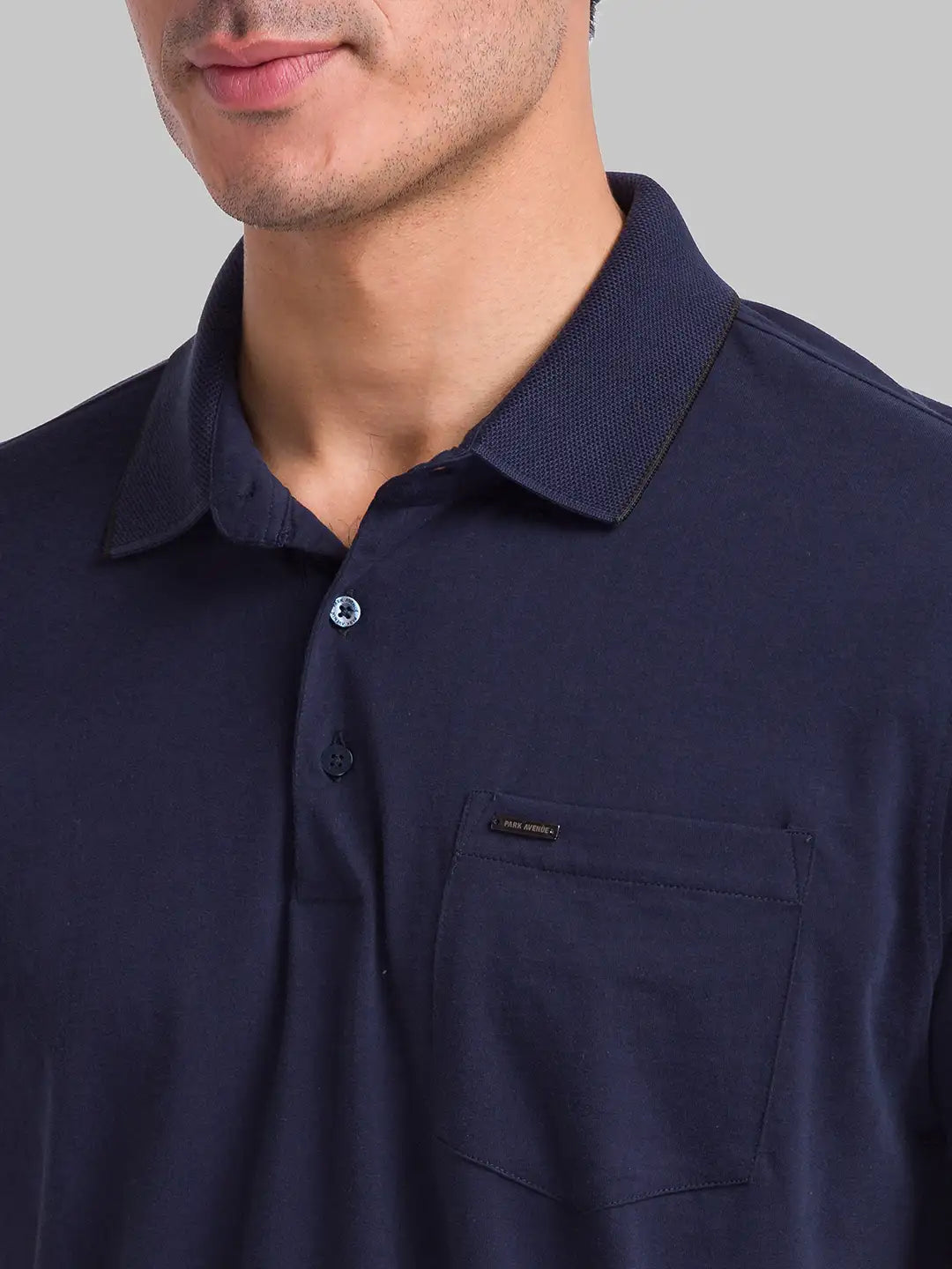 Park Avenue Men Violet Solid Slim Fit Cotton T-Shirt