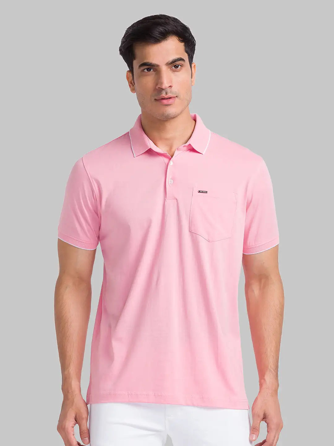 Park Avenue Men Blue Structure Slim Fit Cotton T-Shirt