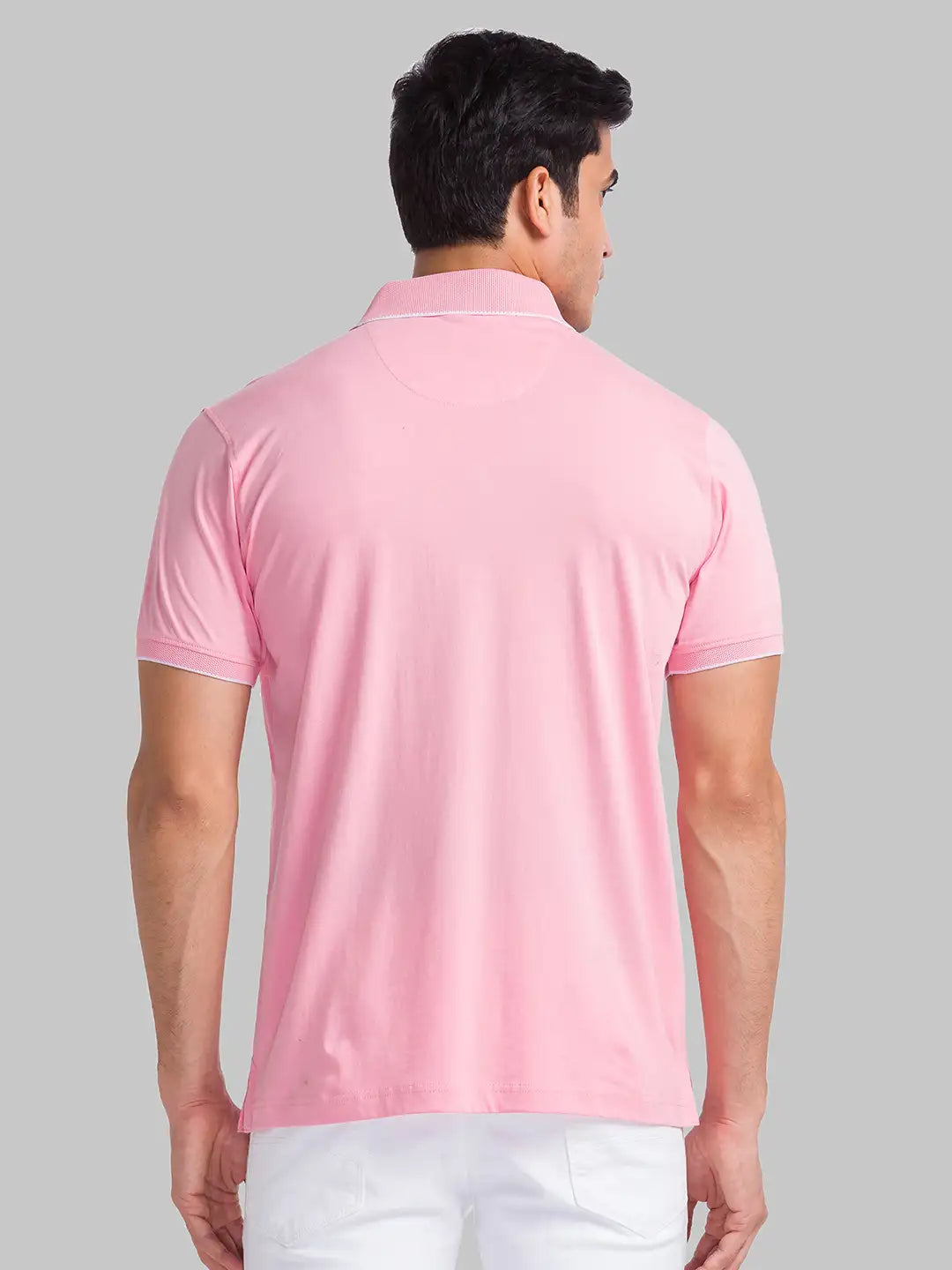 Park Avenue Men Blue Structure Slim Fit Cotton T-Shirt