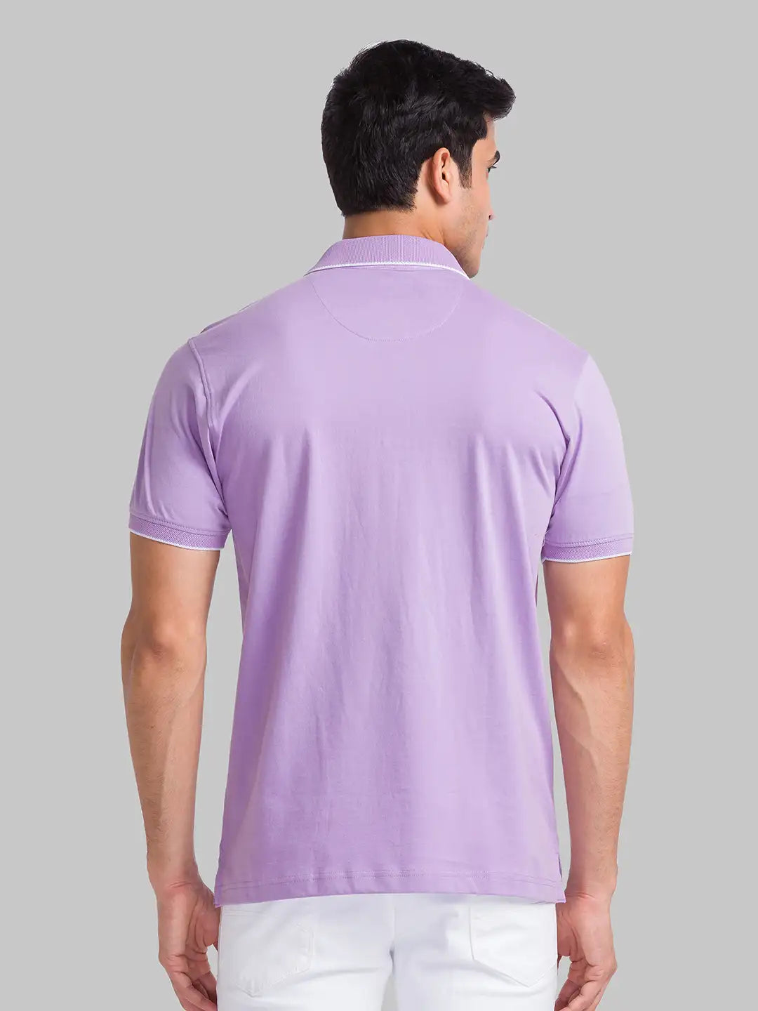 Park Avenue Men Grey Two Tone Slim Fit Cotton T-Shirt
