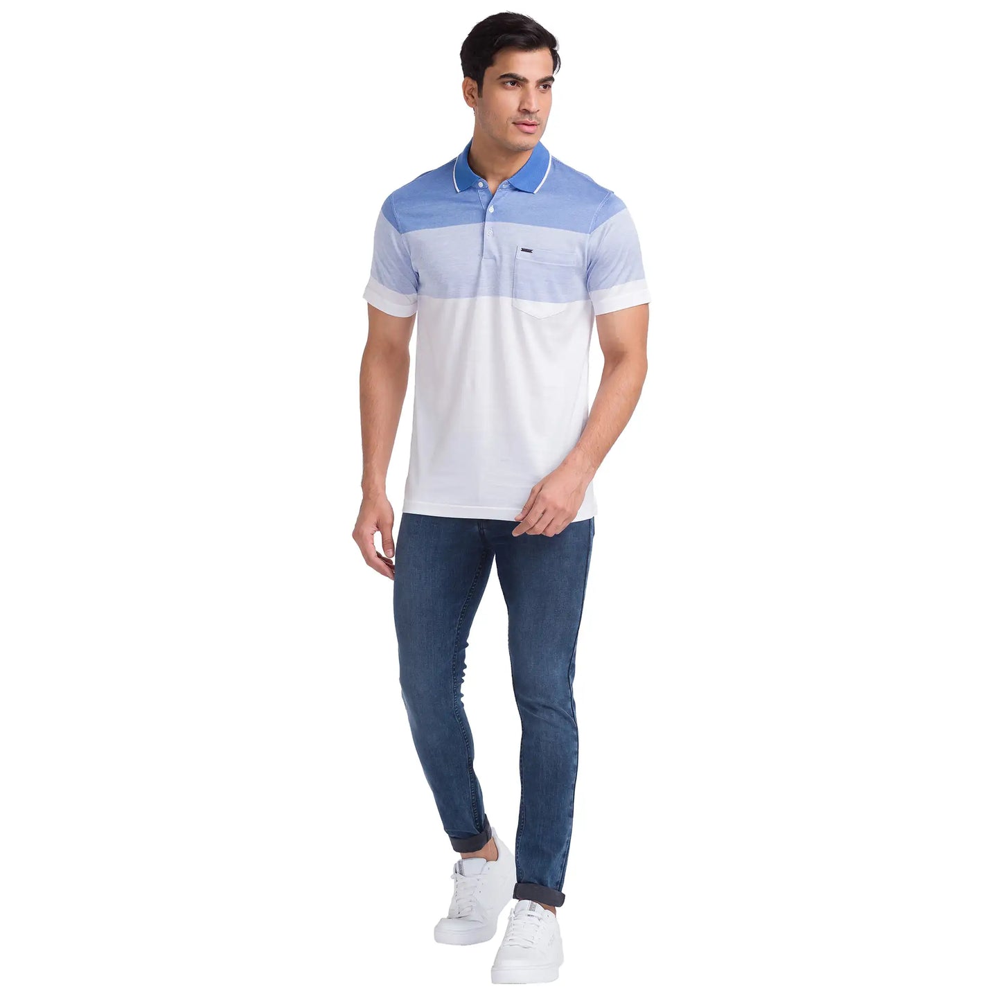 Men Slim Fit Pink Polo