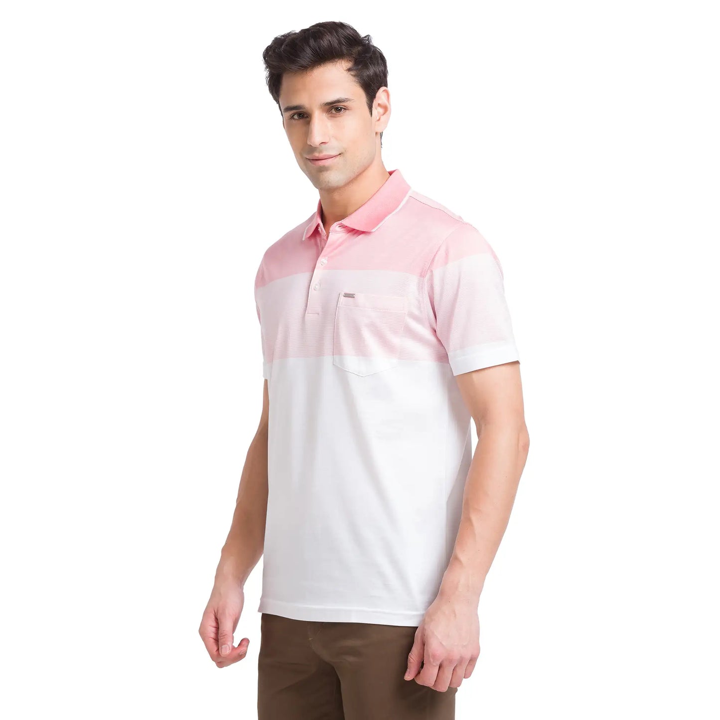 Men Slim Fit Light Blue Polo