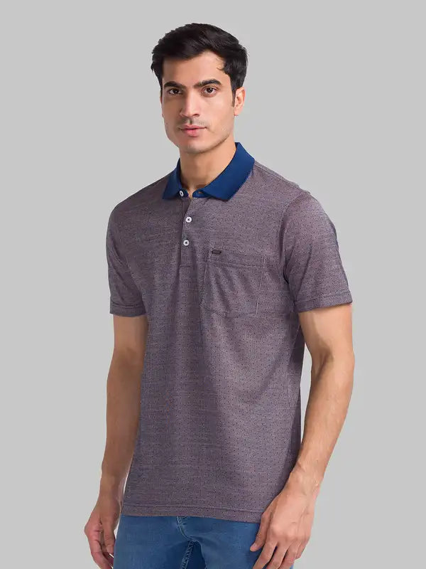 Men Slim Fit Orange T-Shirt