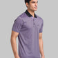 Park Avenue Men Violet Stripe Slim Fit Cotton T-Shirt