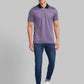 Park Avenue Men Violet Stripe Slim Fit Cotton T-Shirt