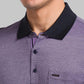 Park Avenue Men Violet Stripe Slim Fit Cotton T-Shirt