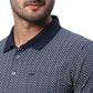 Park Avenue Men White Print Slim Fit Cotton Round Neck T-Shirt