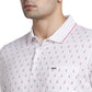 Park Avenue Men Blue Print Slim Fit Cotton Round Neck T-Shirt