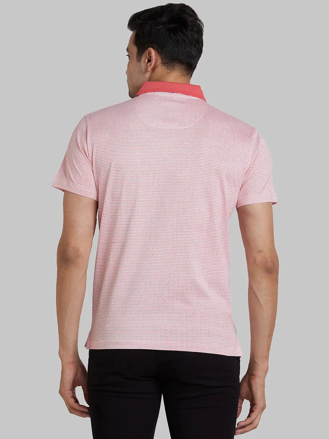 Park Avenue Men Blue Print Slim Fit Cotton Round Neck T-Shirt