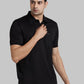 Park Avenue Men Blue Solid Slim Fit Cotton Round Neck T-Shirt