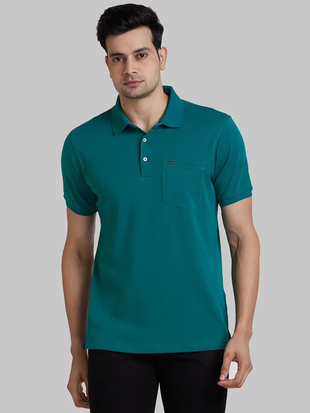Park Avenue Men White Solid Slim Fit Cotton Round Neck T-Shirt