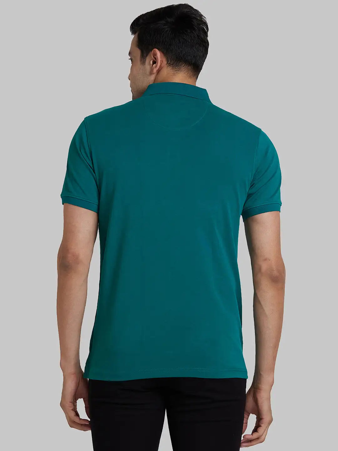 Park Avenue Men White Solid Slim Fit Cotton Round Neck T-Shirt