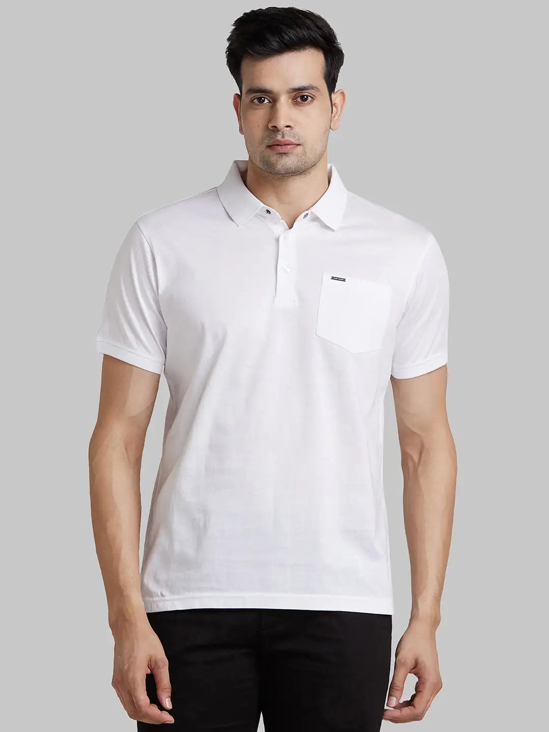 Park Avenue Men Black Solid Slim Fit Cotton Round Neck T-Shirt