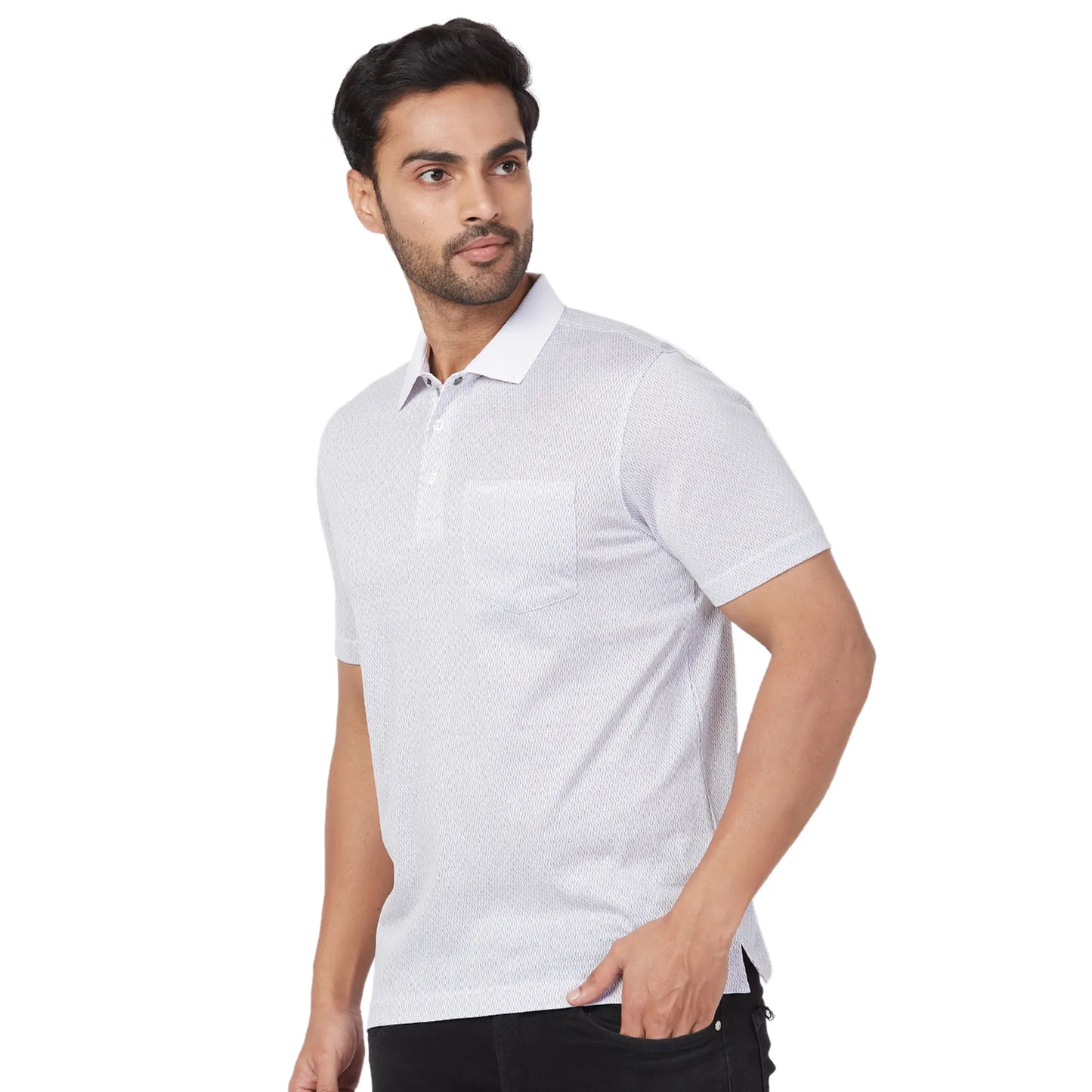 Park Avenue Men Brown Structure Slim Fit Cotton Round Neck T-Shirt