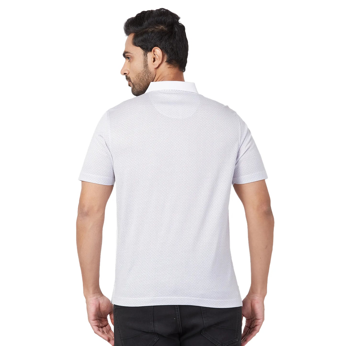 Park Avenue Men Brown Structure Slim Fit Cotton Round Neck T-Shirt