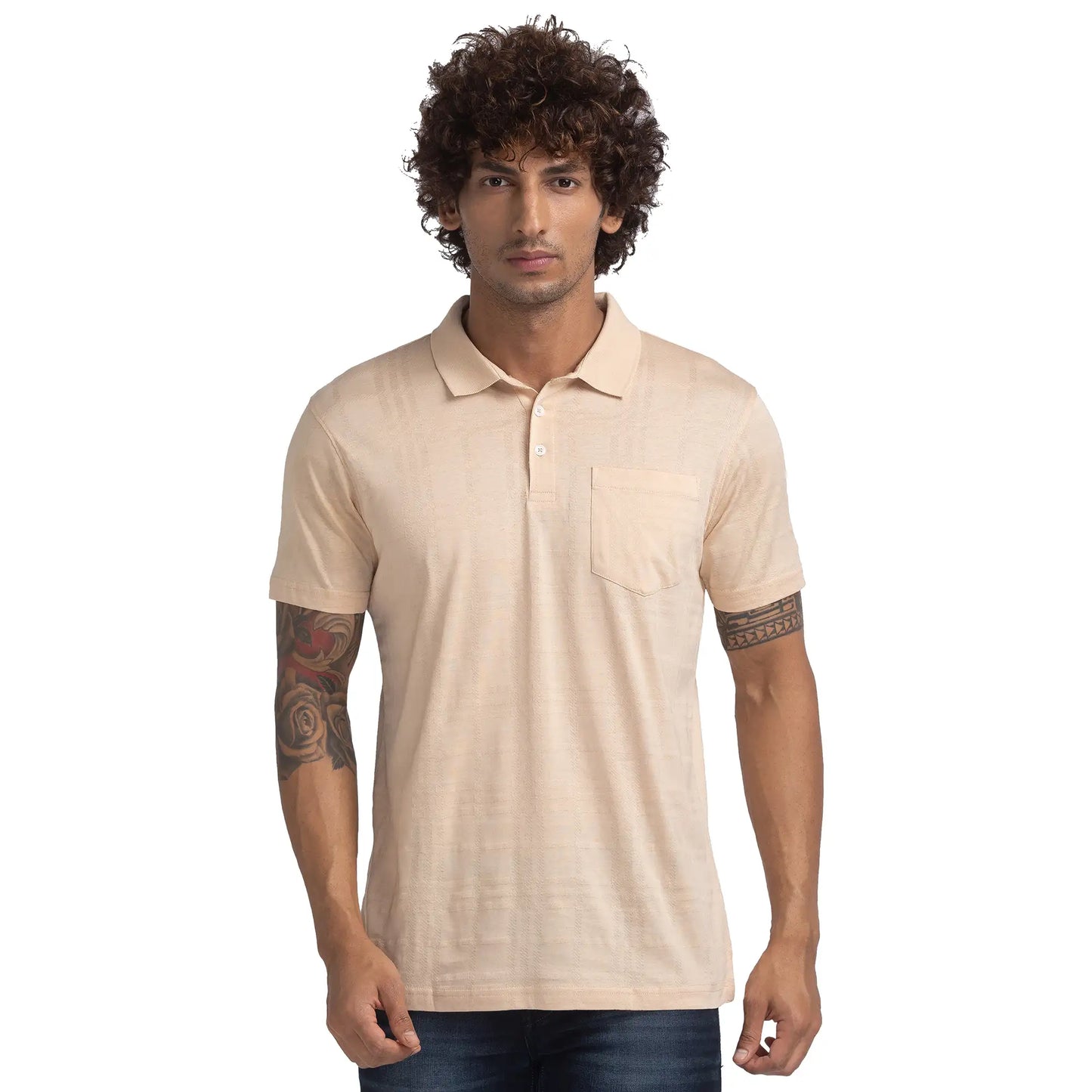 Men Slim Fit Maroon Polo
