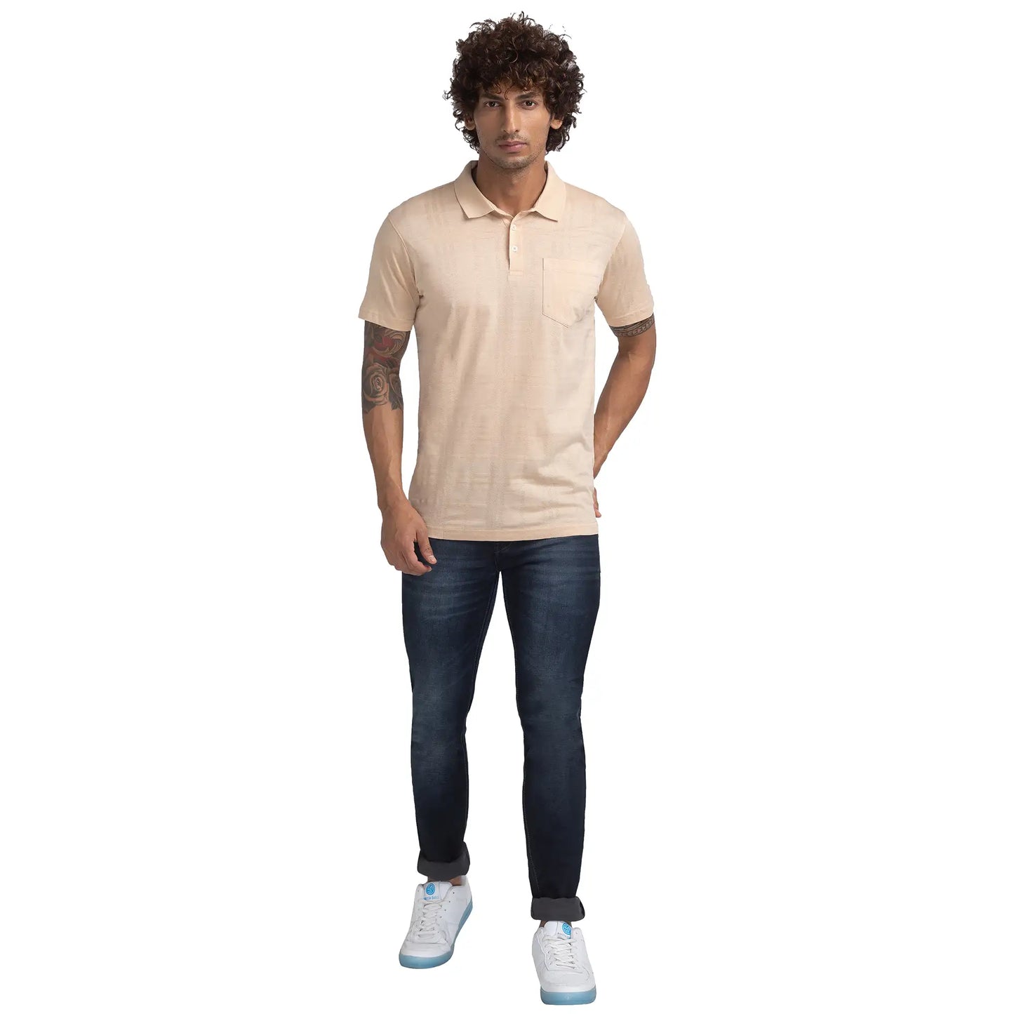 Men Slim Fit Maroon Polo