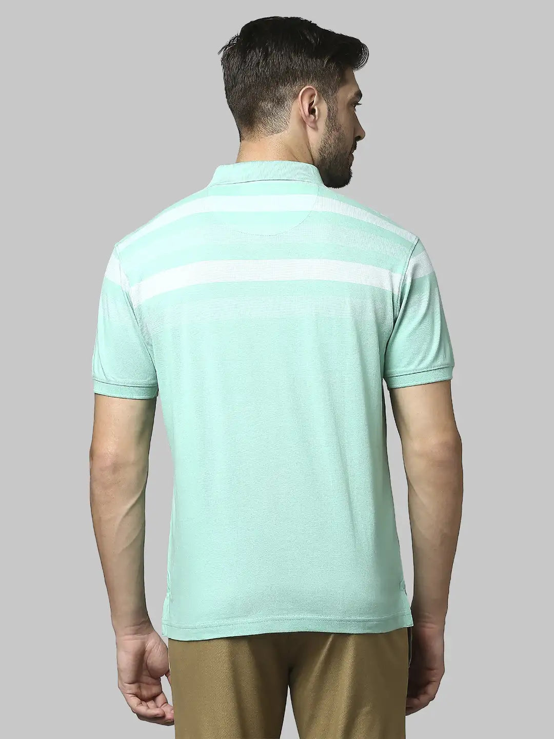 Men Blue Luxus Fit Structure  Cotton Full Sleeve Regular Collar Shirts