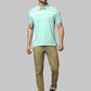 Men Blue Luxus Fit Structure  Cotton Full Sleeve Regular Collar Shirts