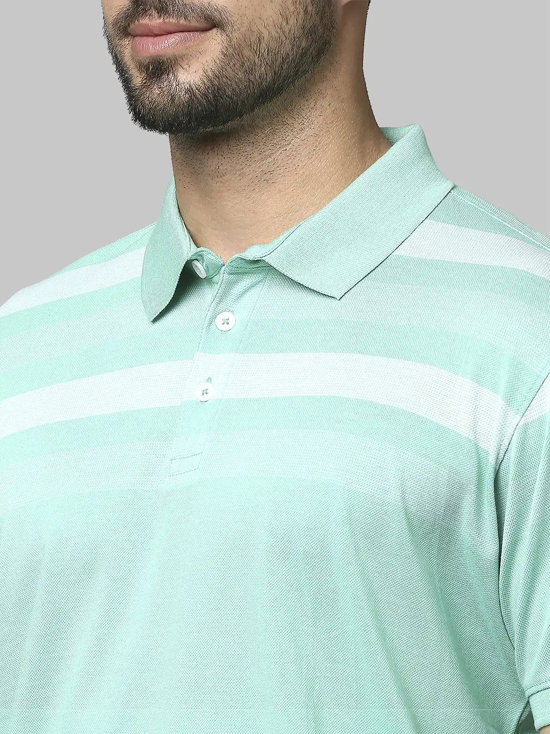 Men Blue Luxus Fit Structure  Cotton Full Sleeve Regular Collar Shirts