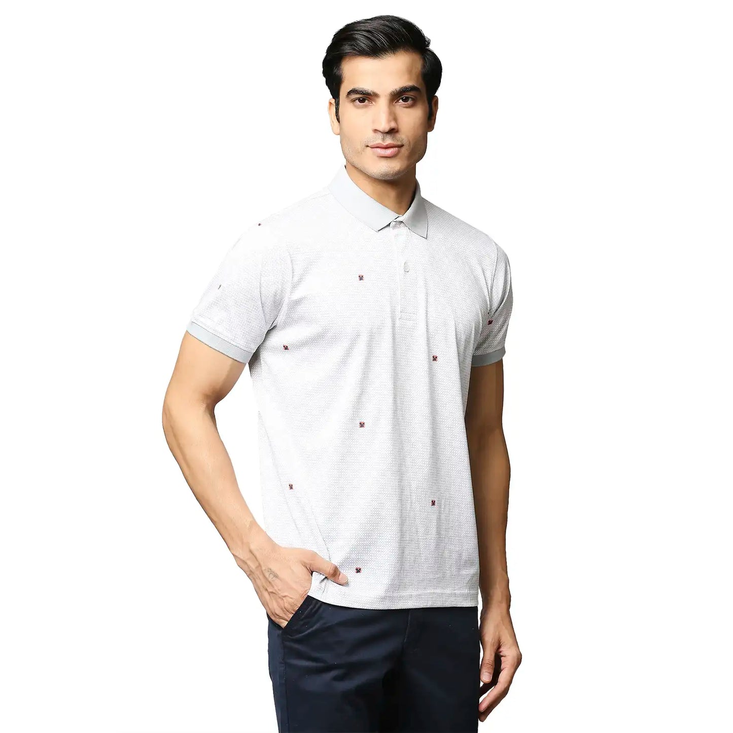 Men Slim Fit Dark Blue Polo