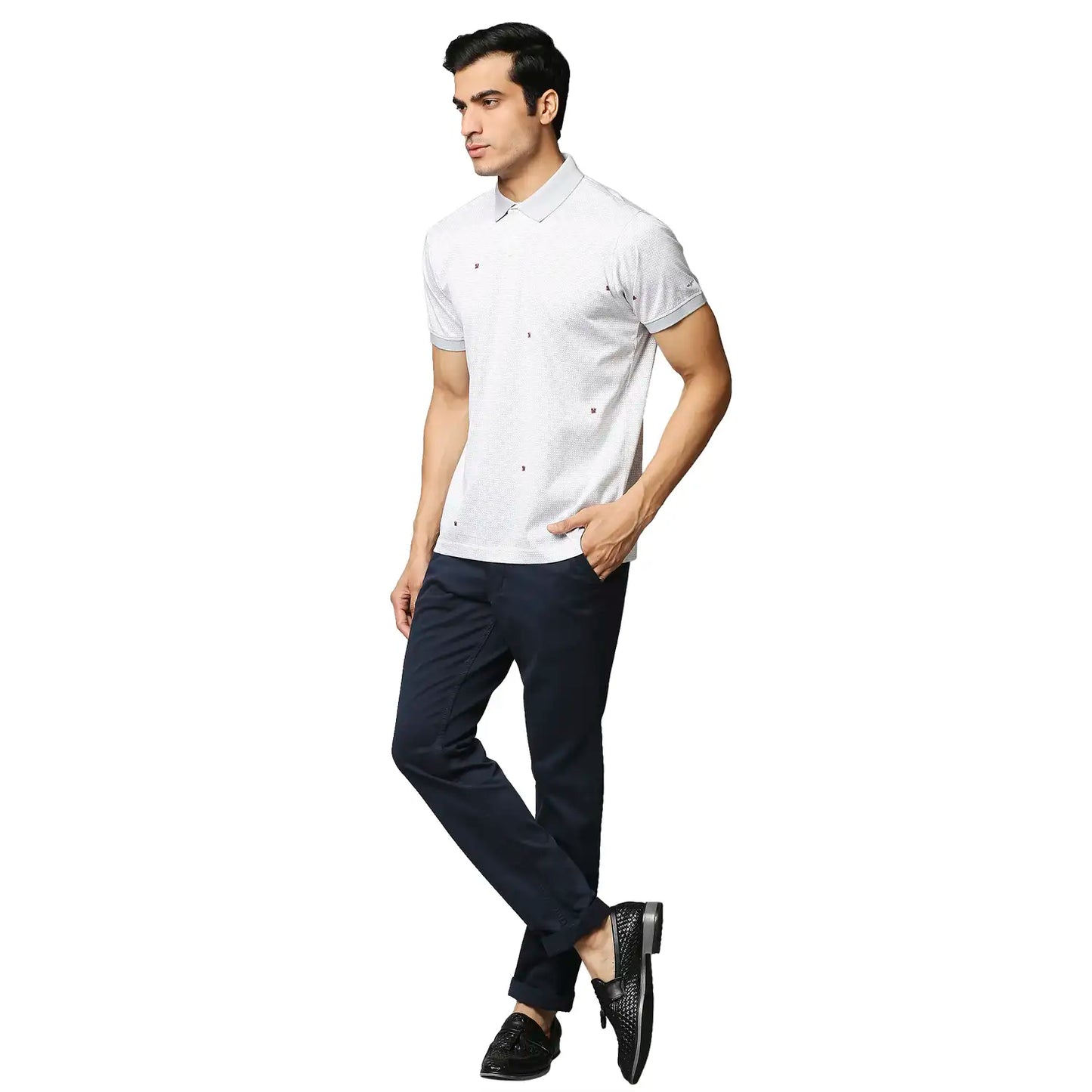 Men Slim Fit Dark Blue Polo