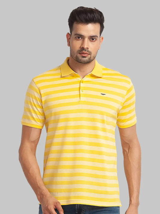 Men Slim Fit Black T-Shirt & Polo