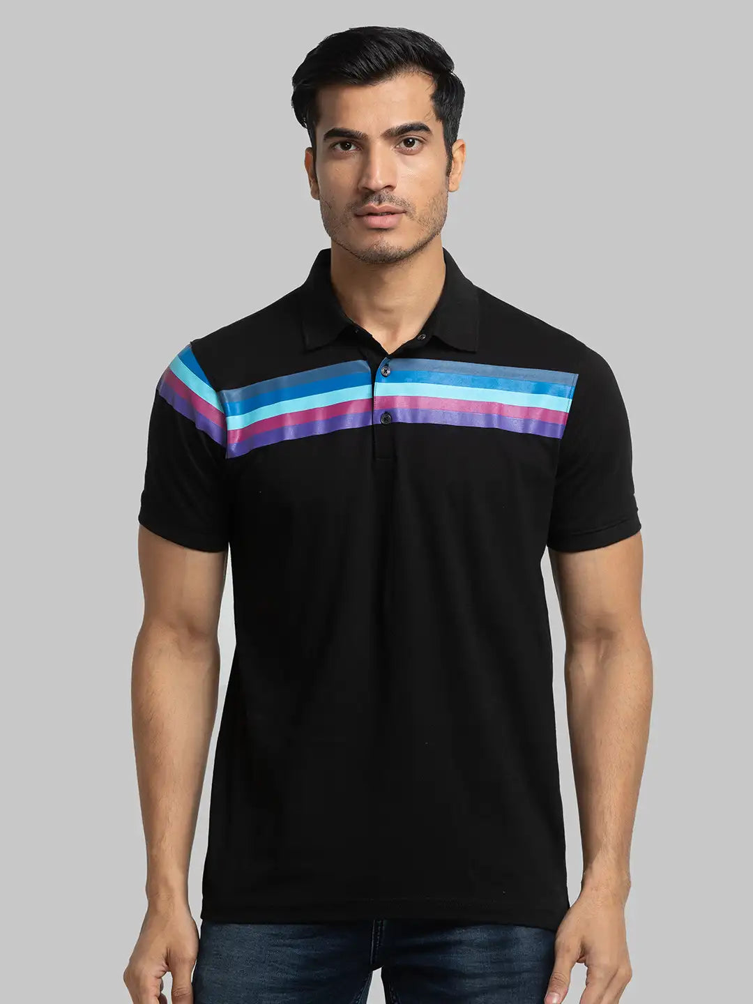 Men Slim Fit White T-Shirt & Polo